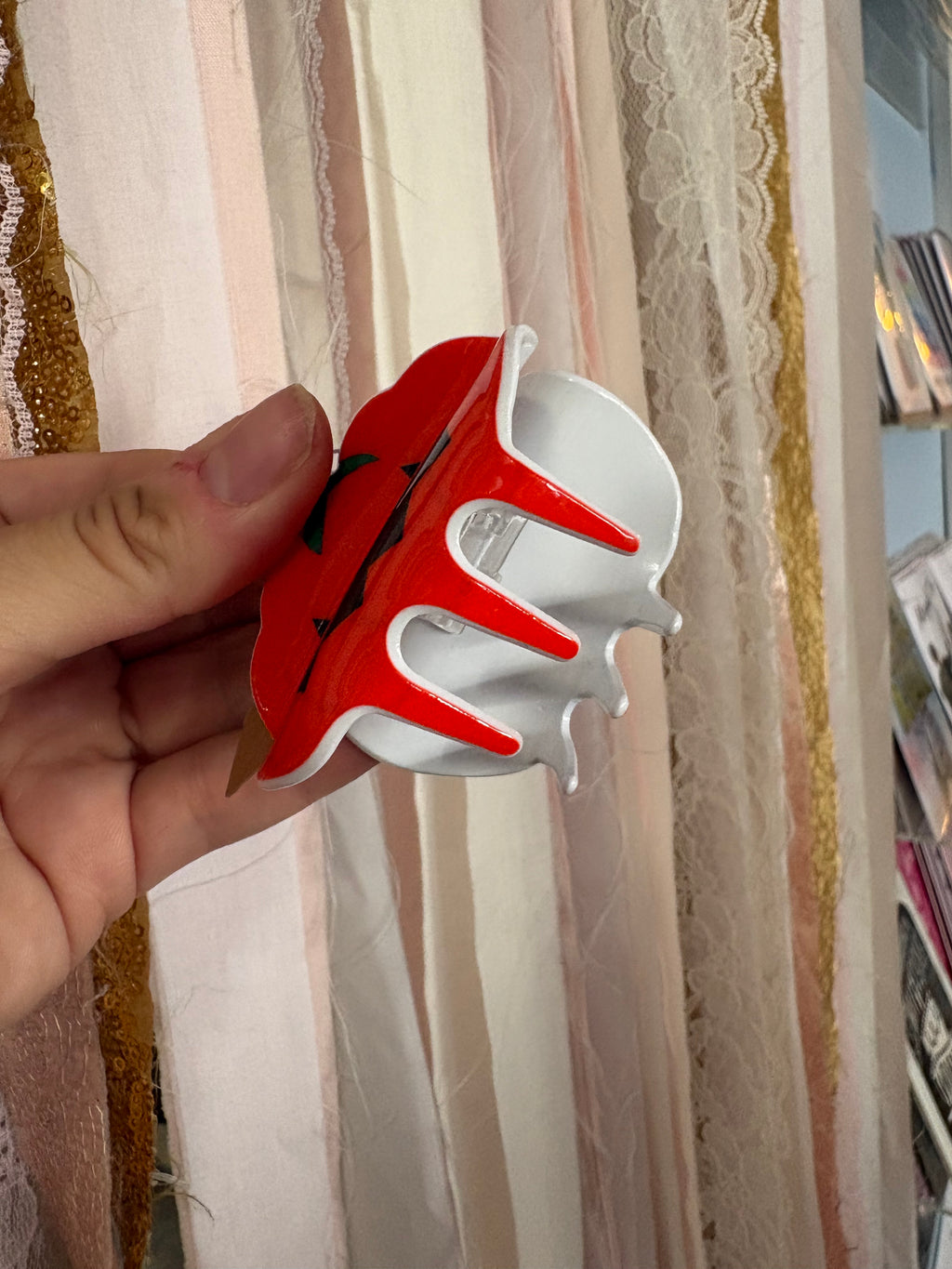 Jack-O-Lantern Hair Claw Clip