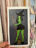 Broomstick Witch Baddie Mini Print