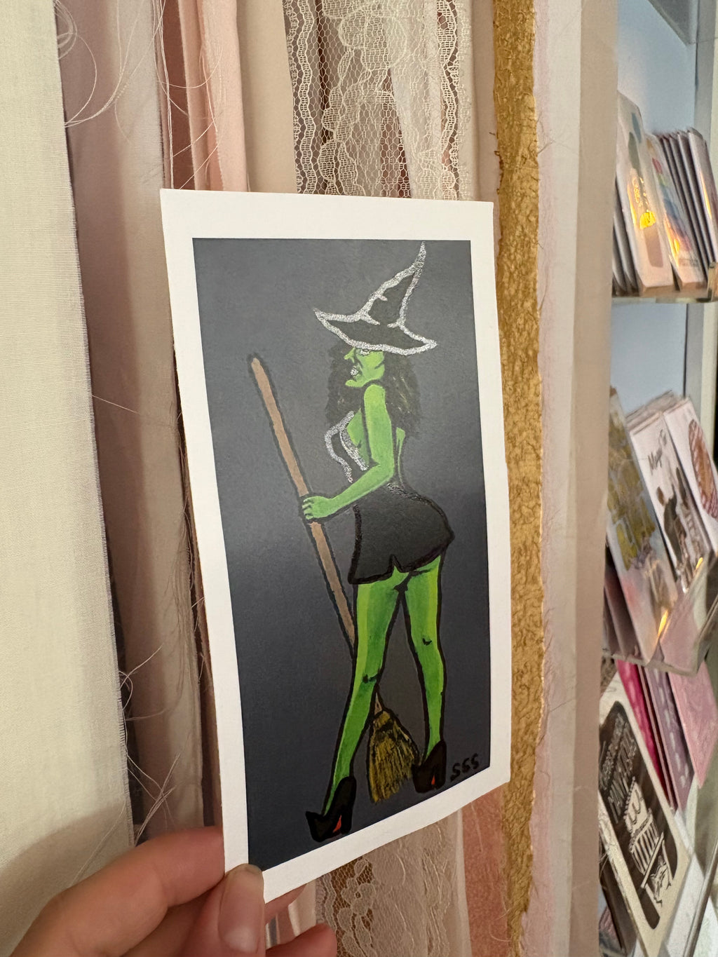 Broomstick Witch Baddie Mini Print