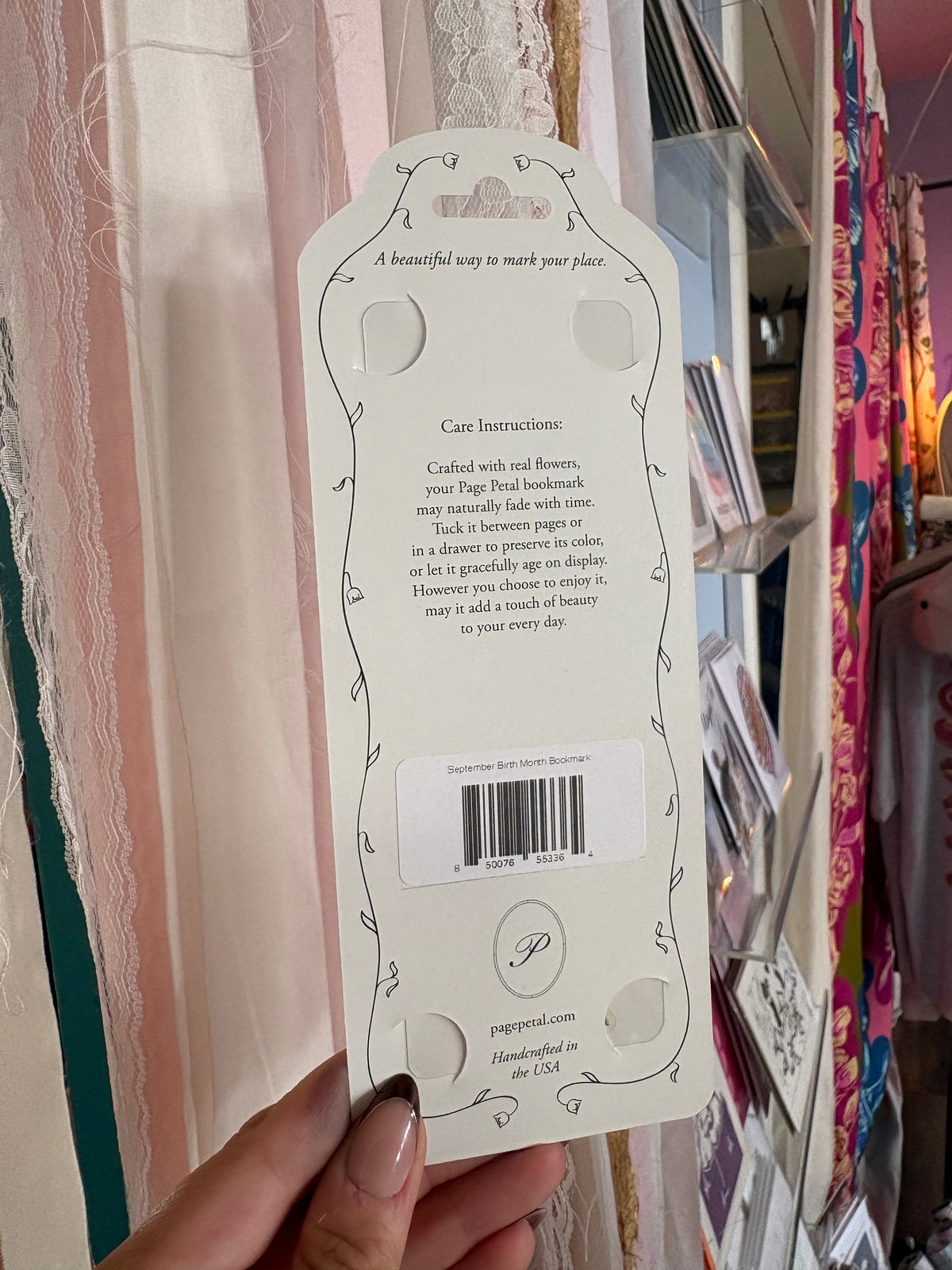 September Aster Bookmark