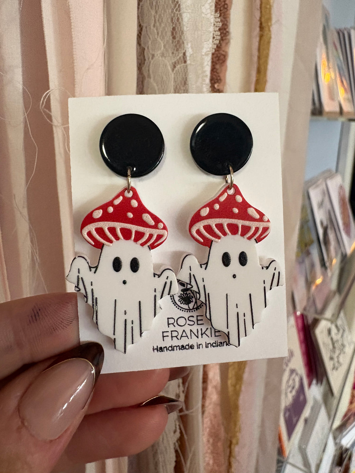 Mushroom Ghost Earrings