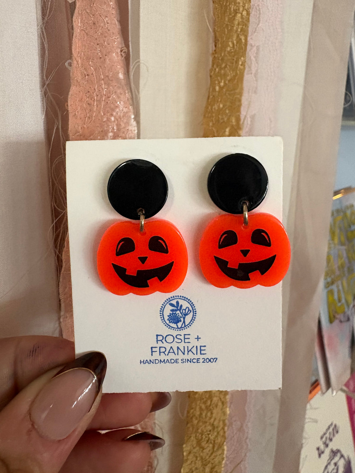 Retro Jack-o-Lantern Earrings