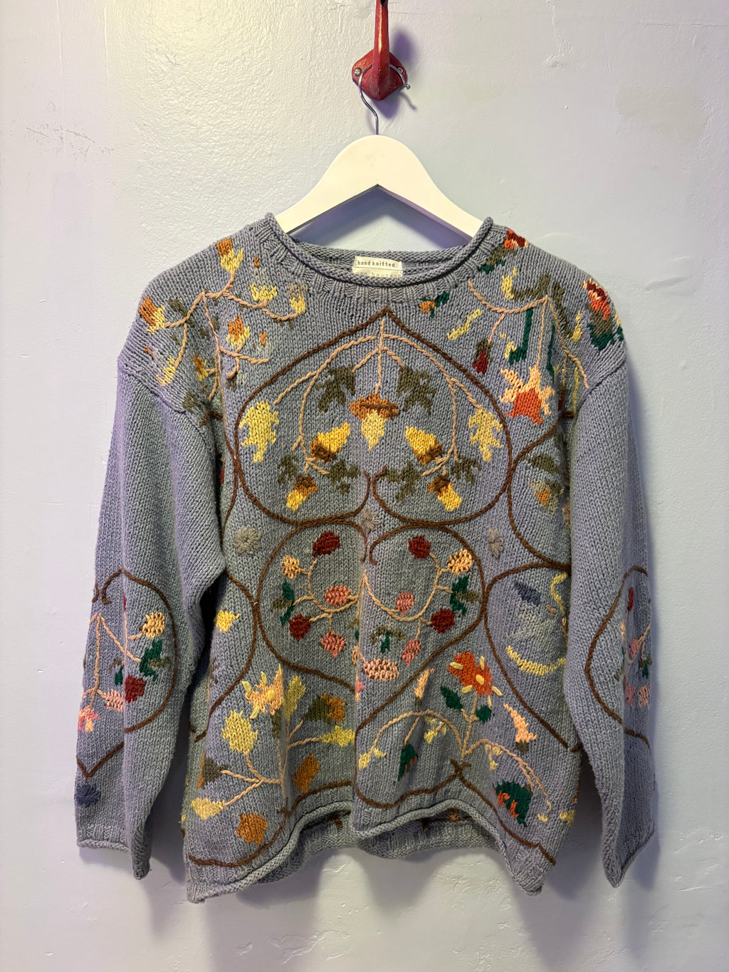 Vintage Hand-knit Woodland Sweater