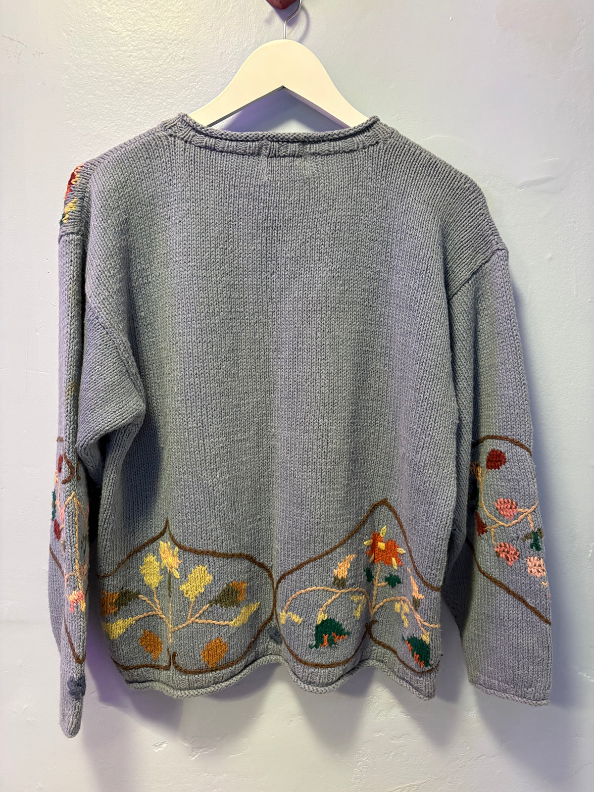 Vintage Hand-knit Woodland Sweater