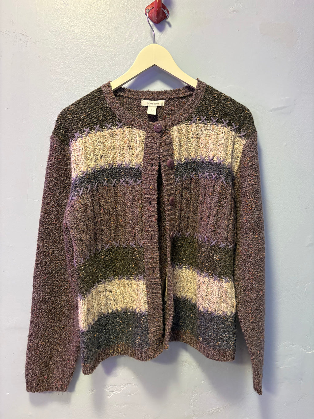 Patchwork Knit Cardigan