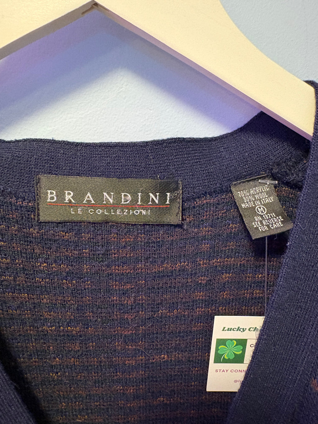 Vintage Brandini Patterned Sweater Vest