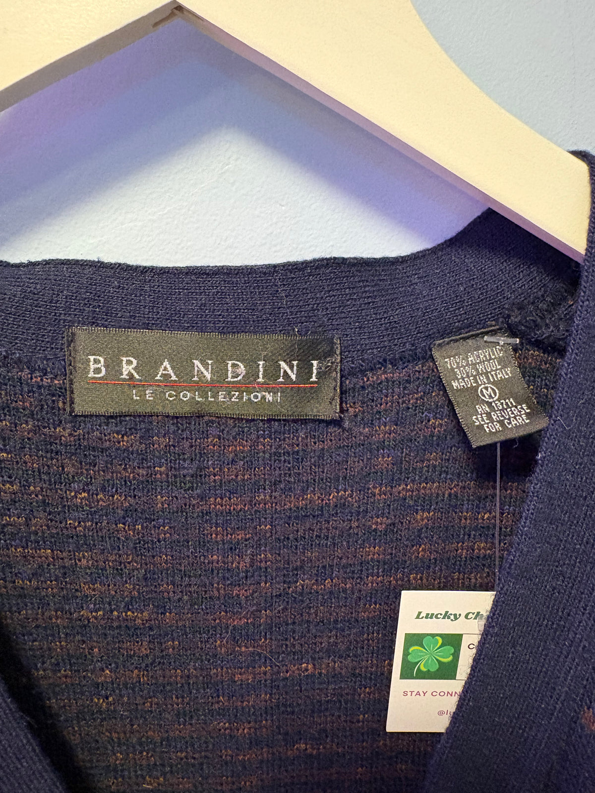 Vintage Brandini Patterned Sweater Vest