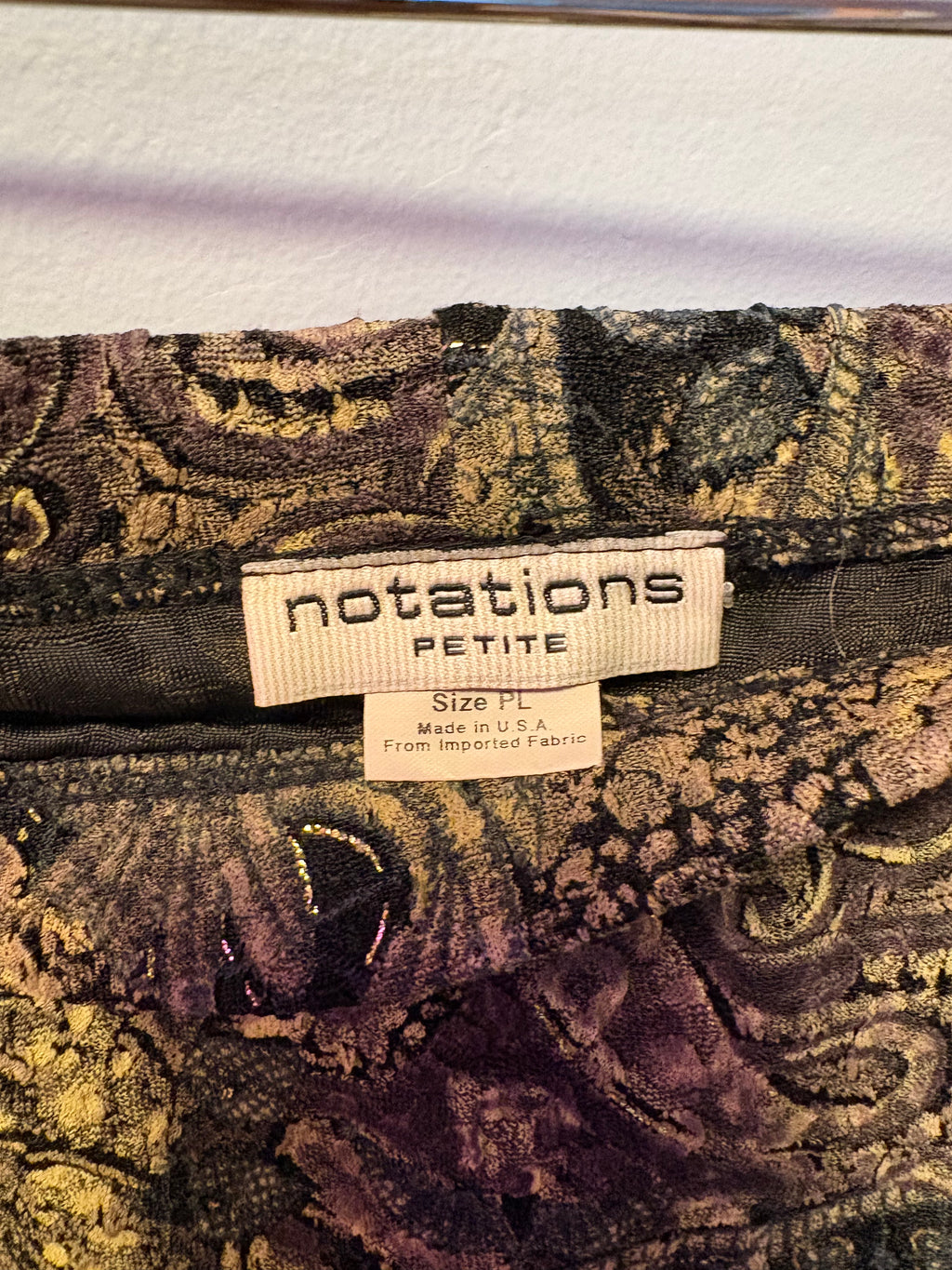 Vintage 90s Metallic Paisley Maxi Skirt