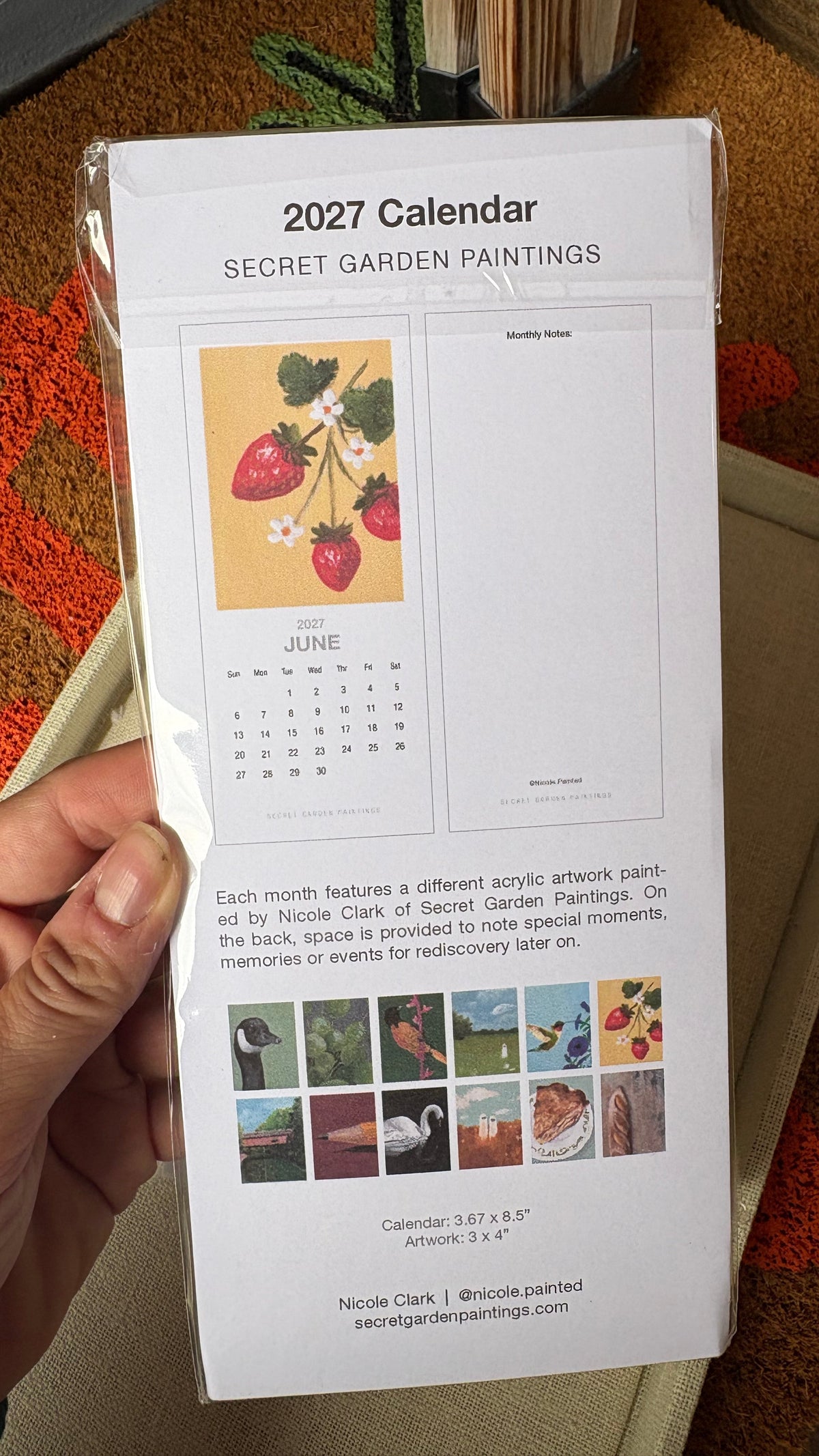 2027 Monthly Notes Calendar