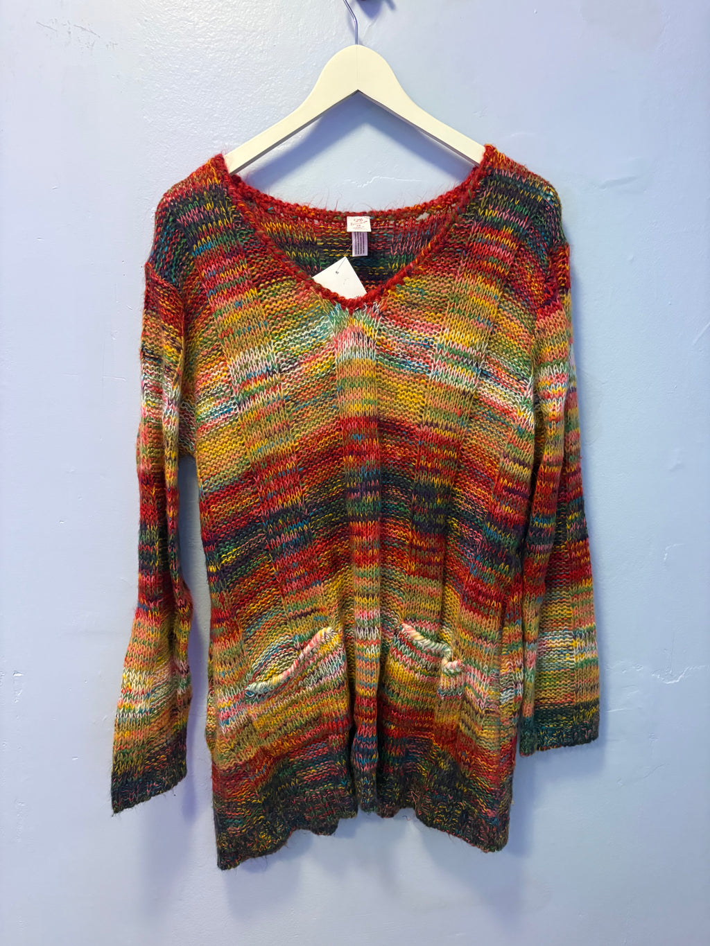 Vintage Dye Knit Tunic Sweater