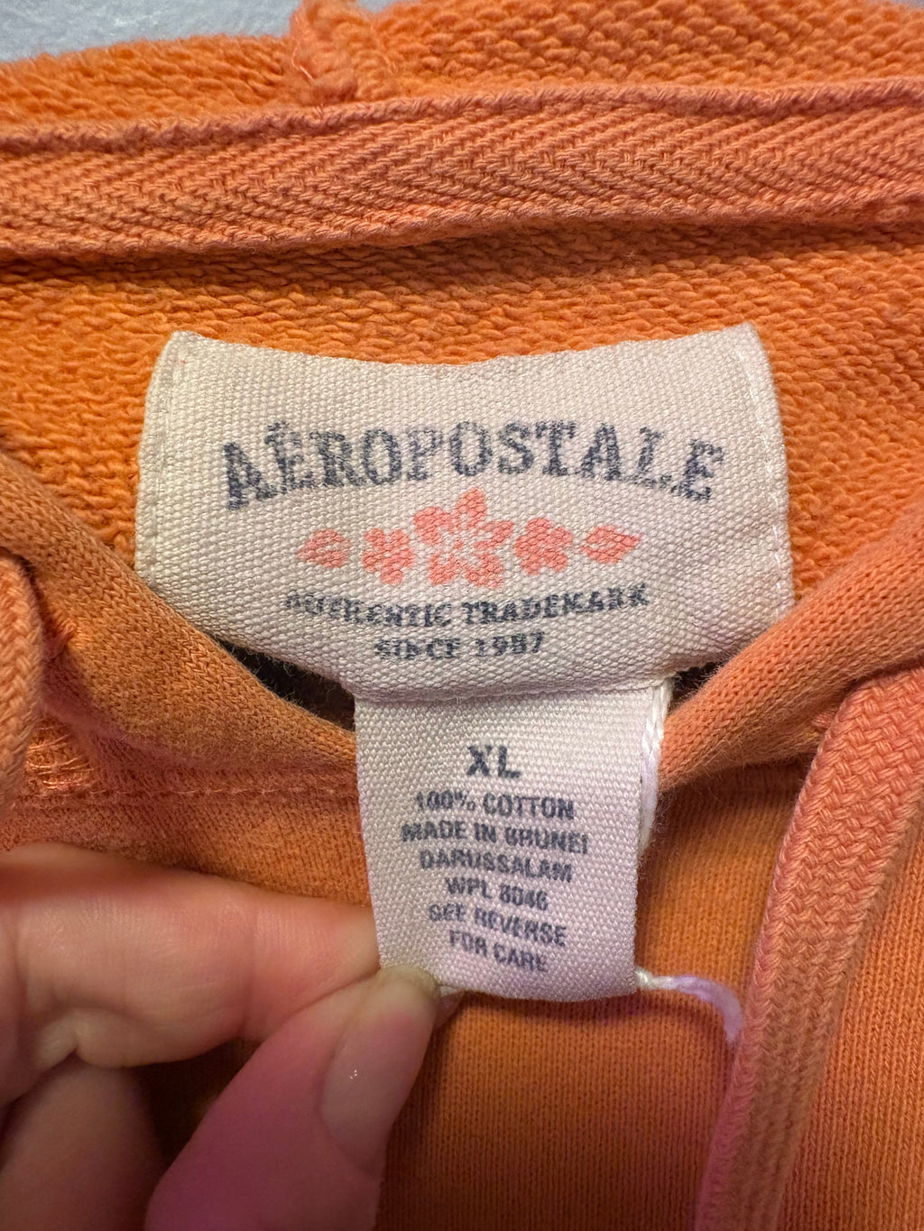 Thrifted Orange Aeropostale Hoodie