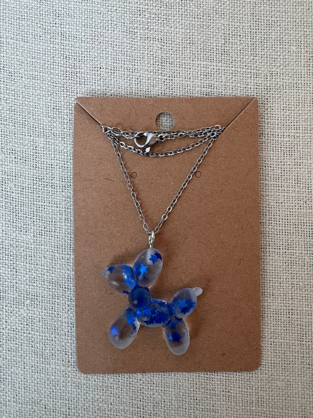 Acrylic Balloon Dog Necklace