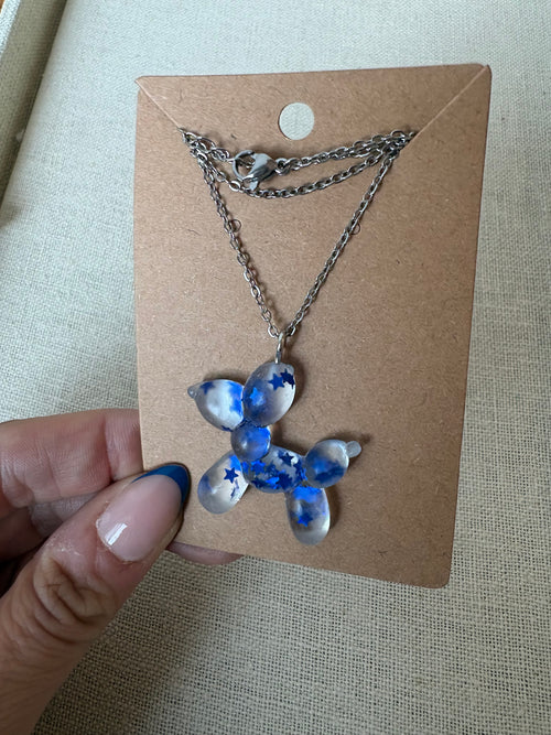 Acrylic Balloon Dog Necklace