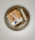 Vintage Matchbook Collection with Round Glass Bowl