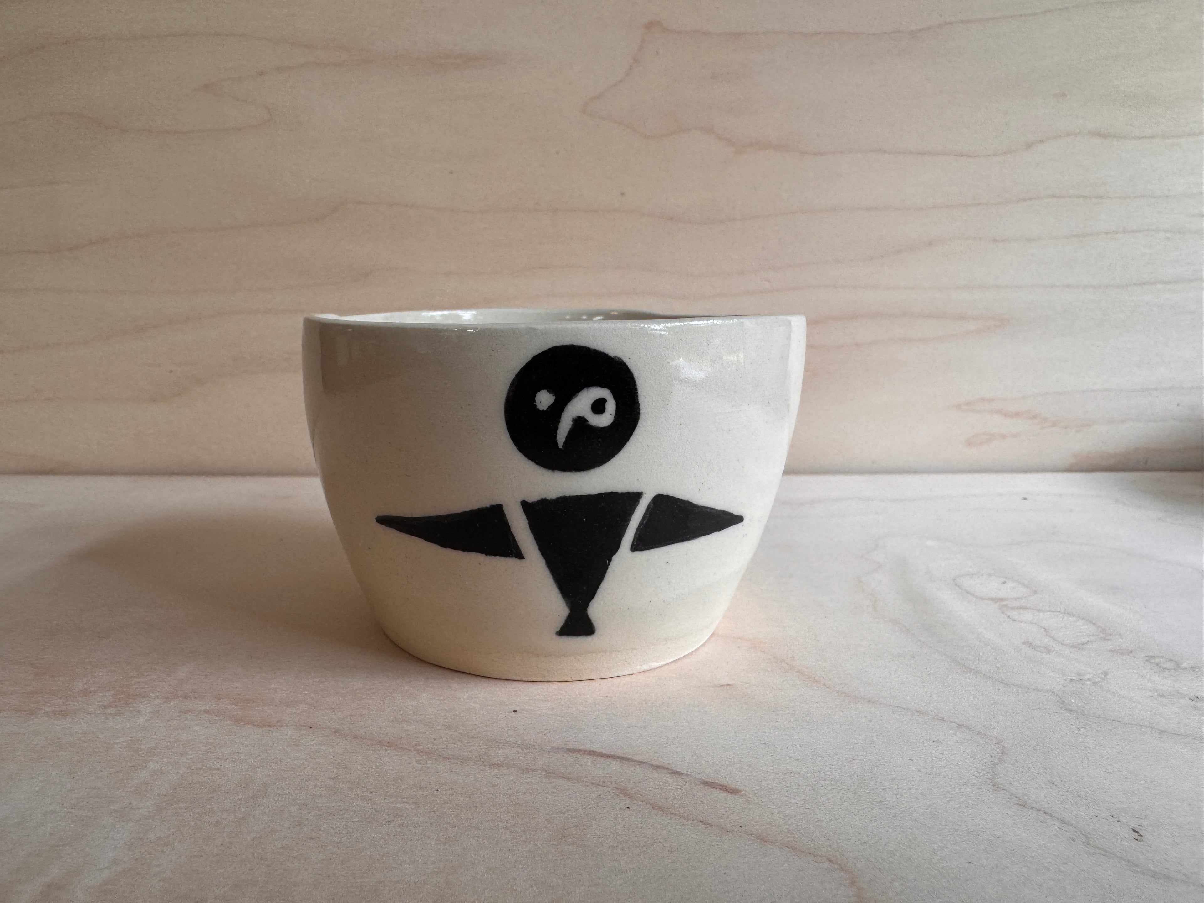 Modernist Folk Bird Bowl