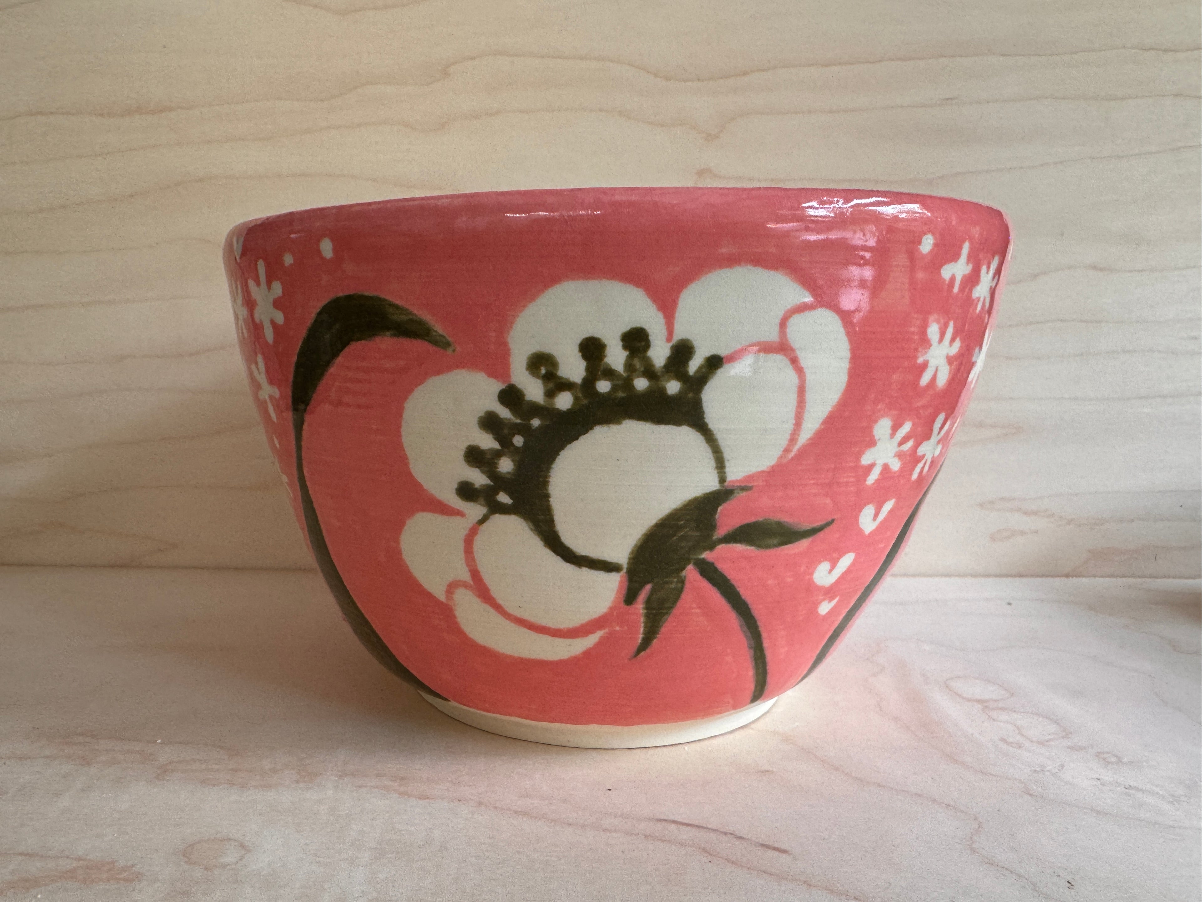Pink Floral Bowl