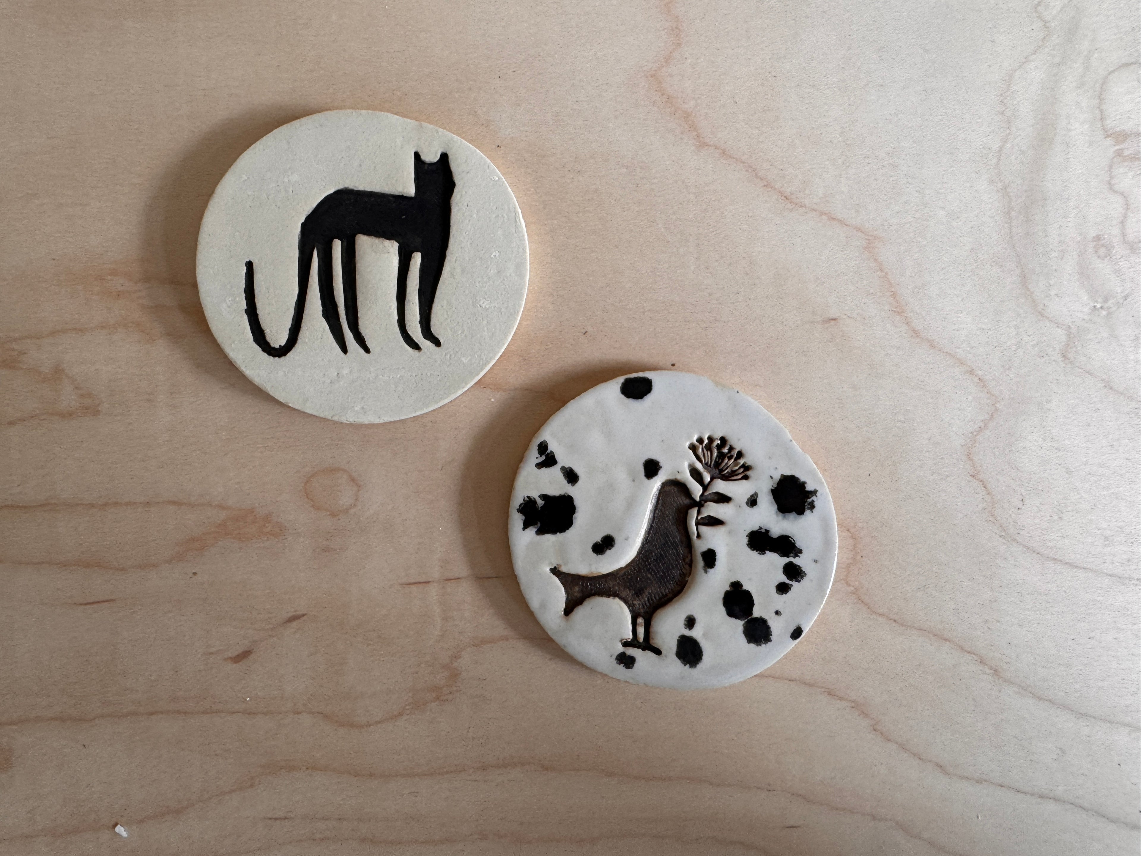 Ceramic Folk Art Magnets
