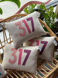 317 Area Code Pillow