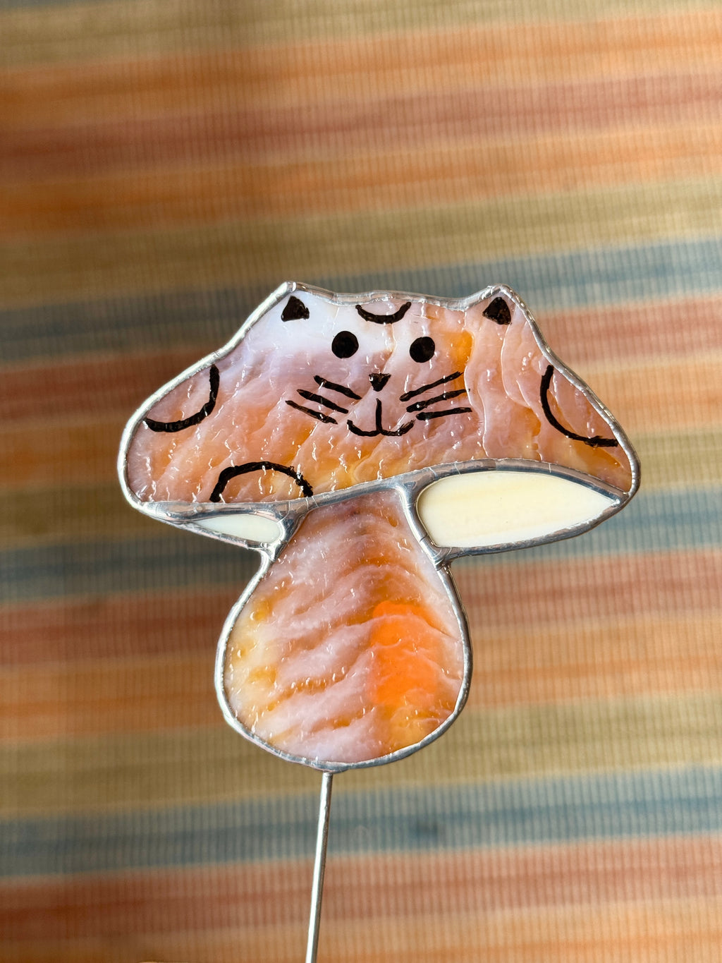 Mushroom Cat Plant Stick