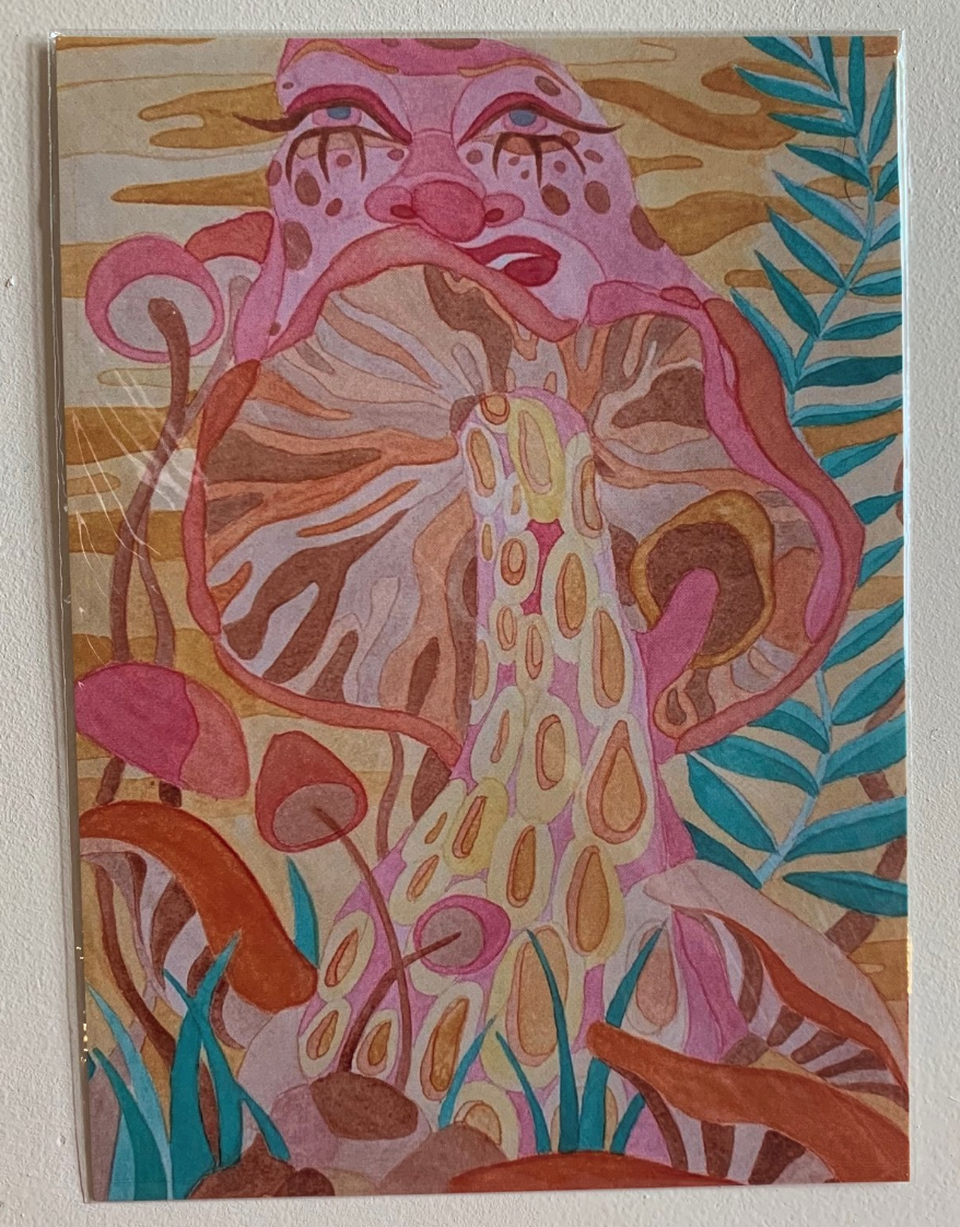 Pink Mushroom Print