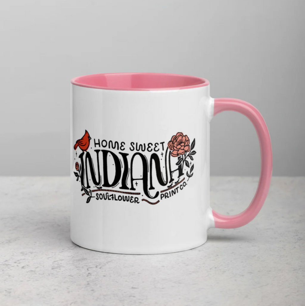 Pink Home Sweet Indiana Mug