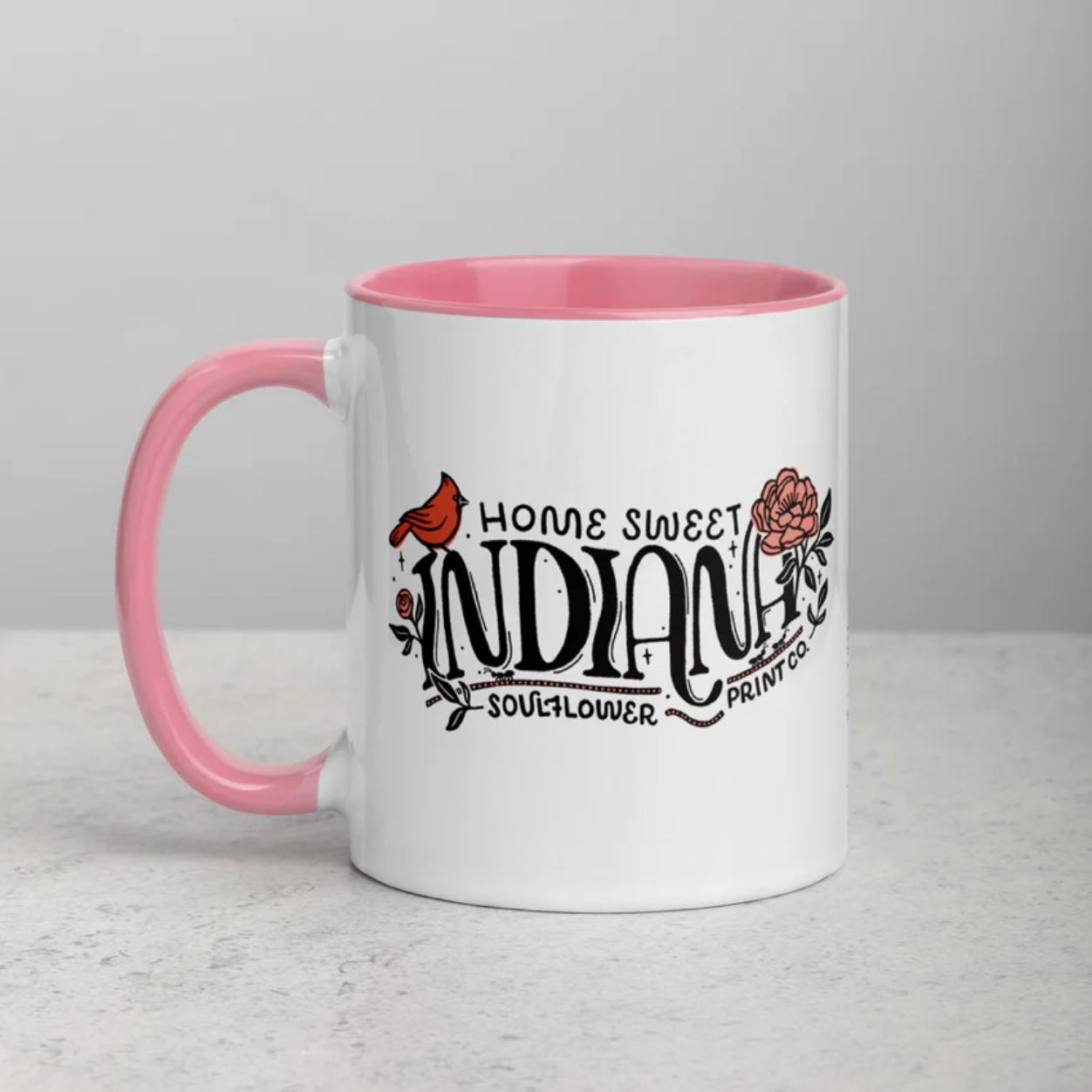 Pink Home Sweet Indiana Mug