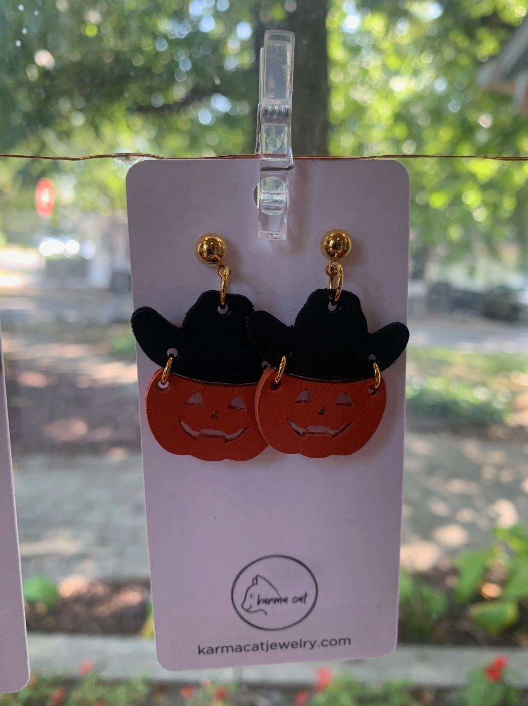 Western Jack O' Lantern Earrings