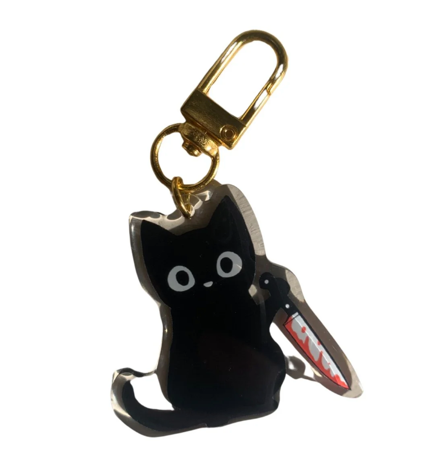 Killer Black Cat Keychain
