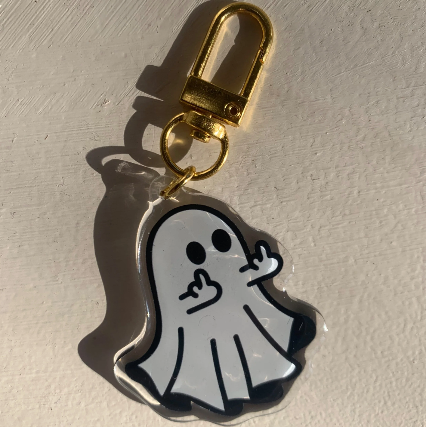 FU Ghost Keychain