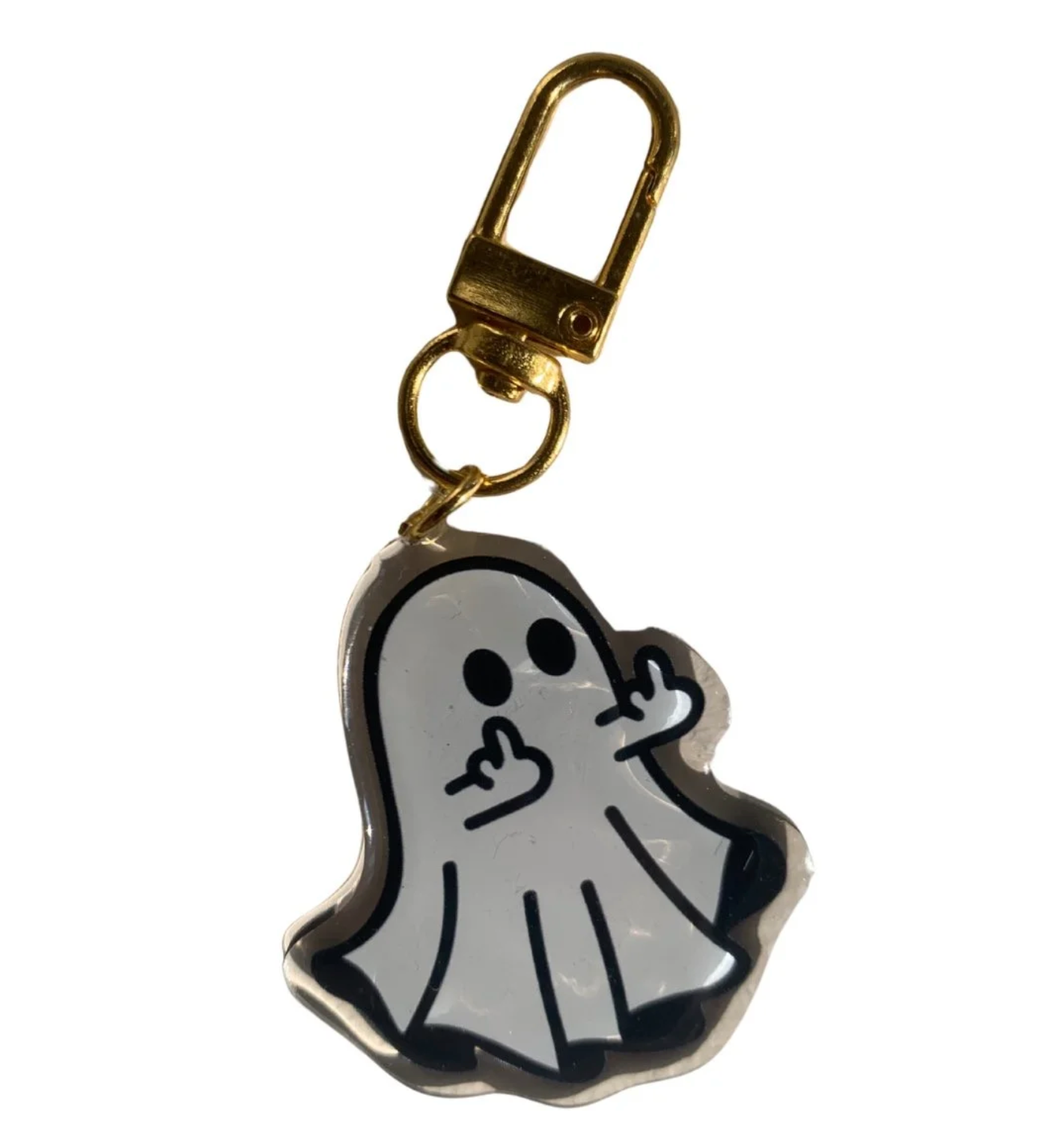 FU Ghost Keychain
