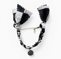 Checkered Bandana Bracelet with Checkered Shell Charm