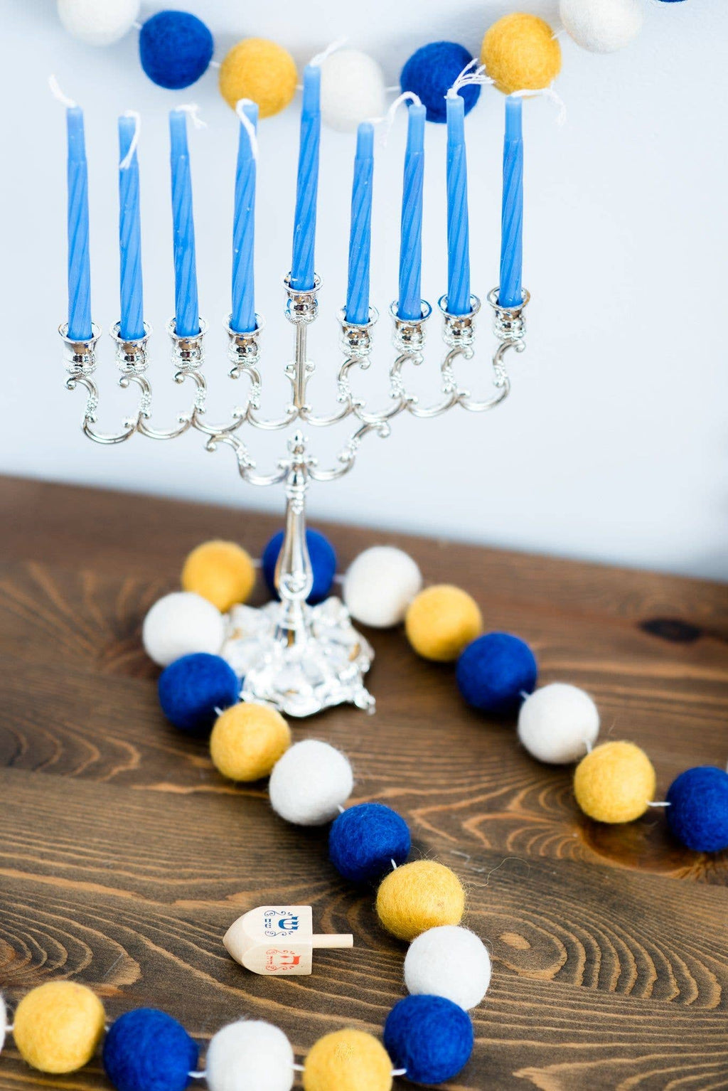 Blue & Yellow Ball Felt Garland