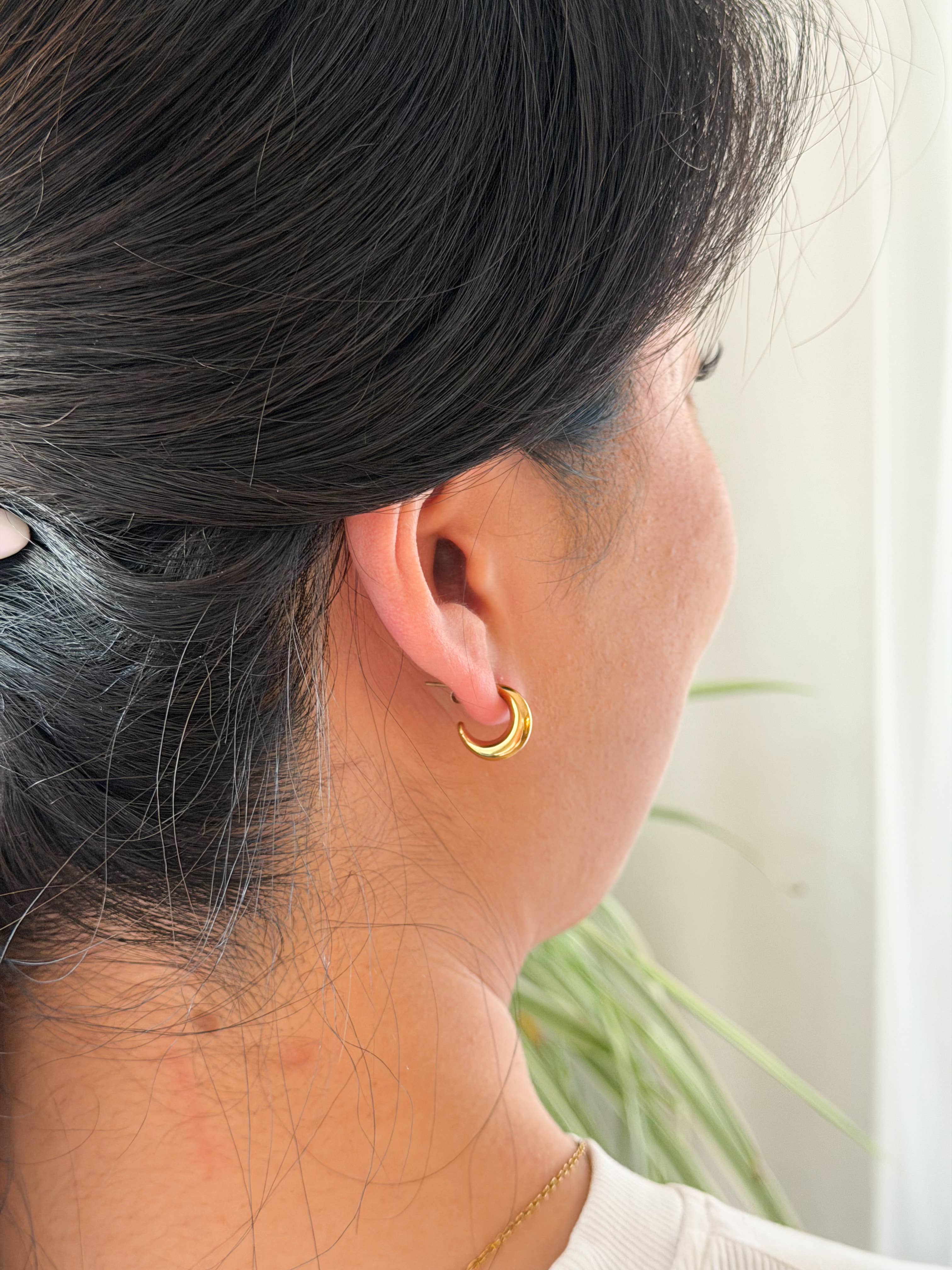 Mini Gold Luxe Selena Hoops