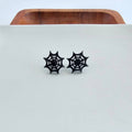 Black Spider Web Studs