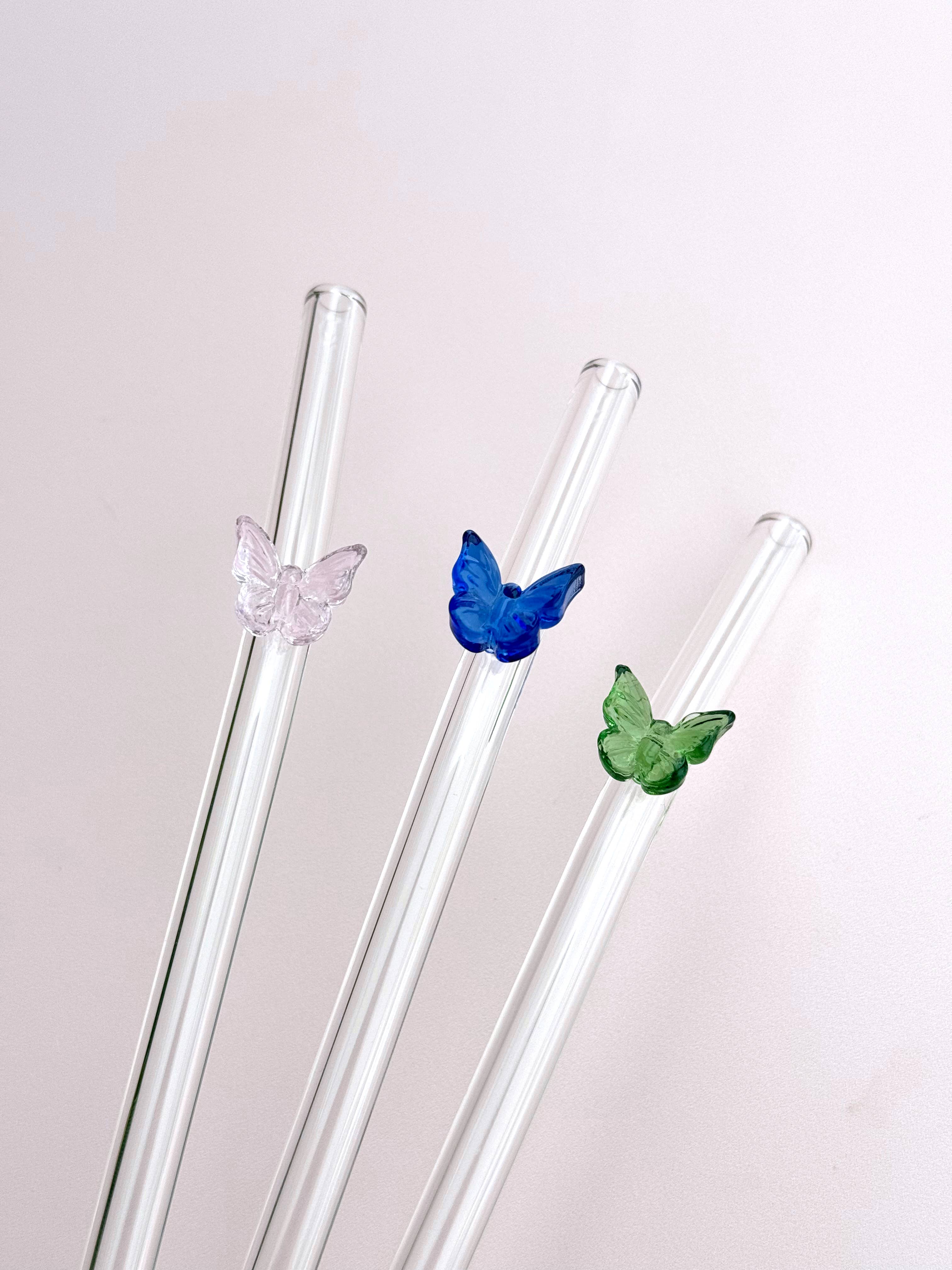 Butterfly Glass Straws - Whimsy, Accessories, Cutesy