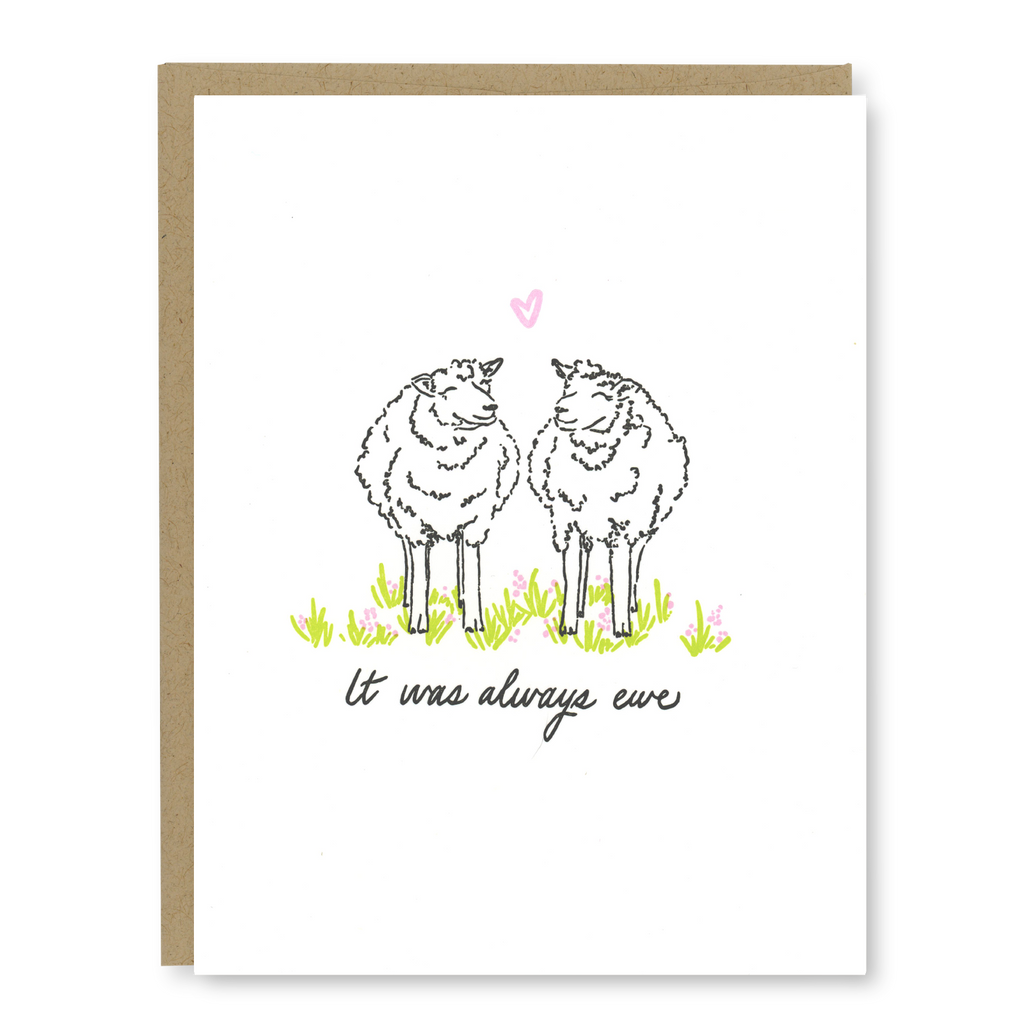 Always Ewe Love Card | Letterpress Love Card