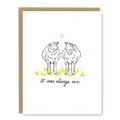 Always Ewe Love Card | Letterpress Love Card