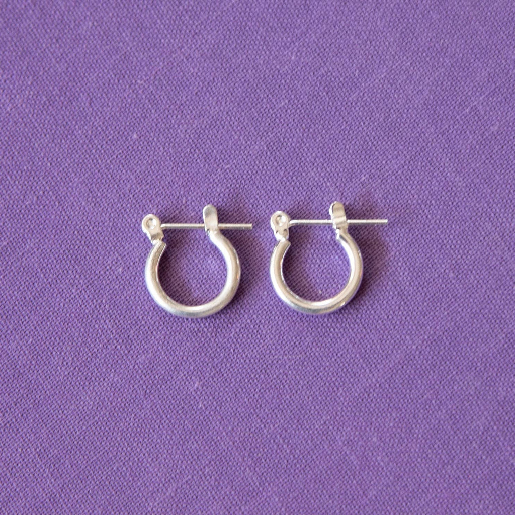 Vintage Silver Hoops