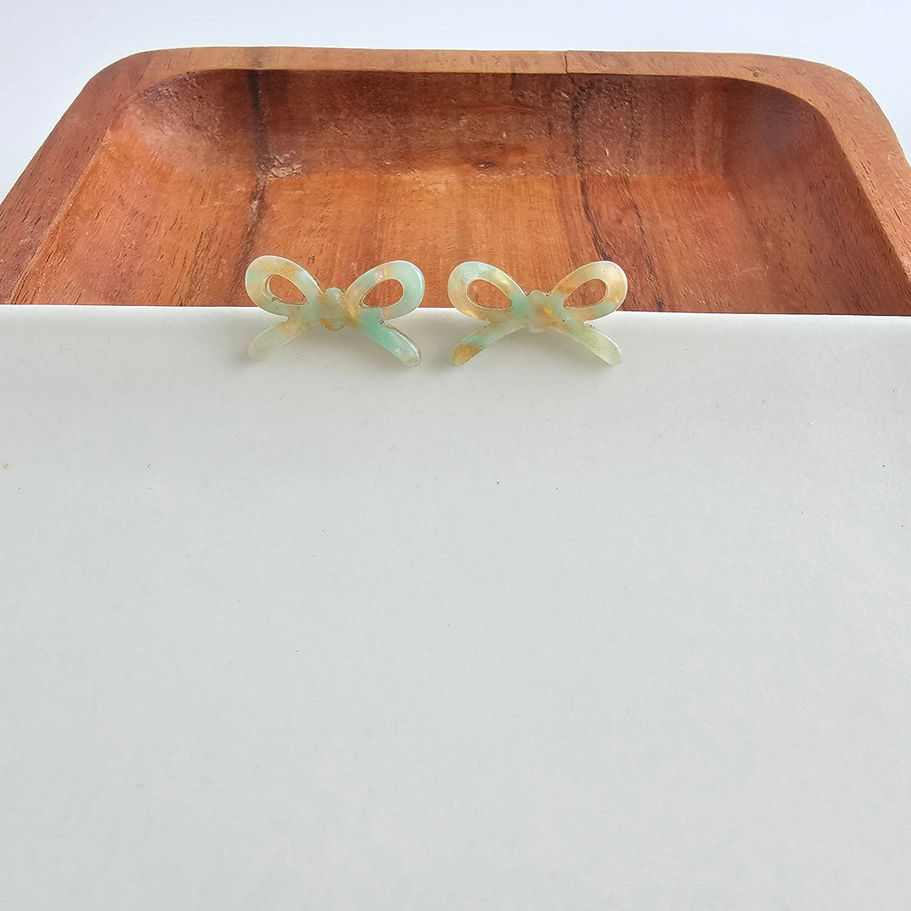 Champagne Mint Bowie Studs