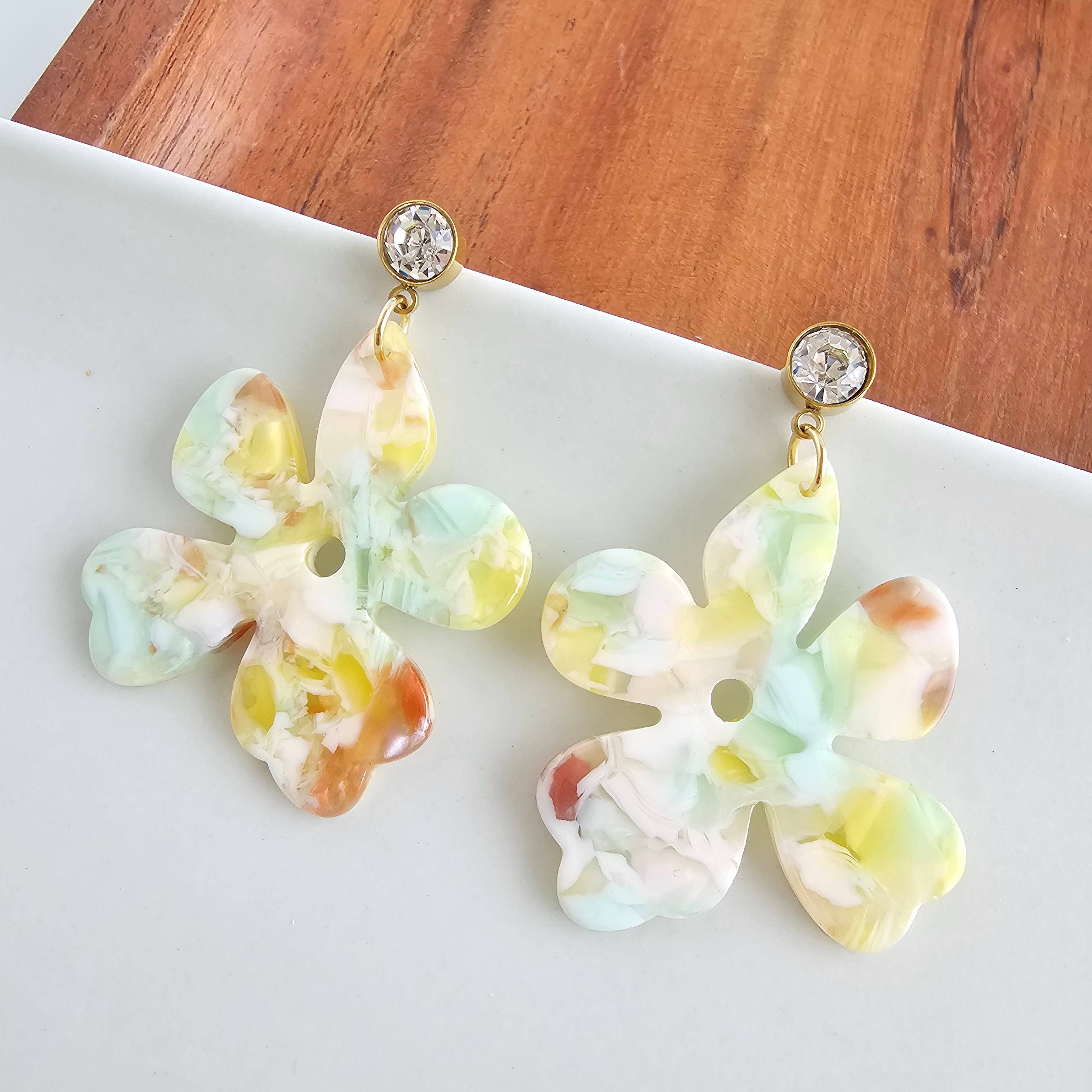 Citron Zest Petunia Earrings