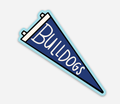 Bulldogs Pennant Sticker