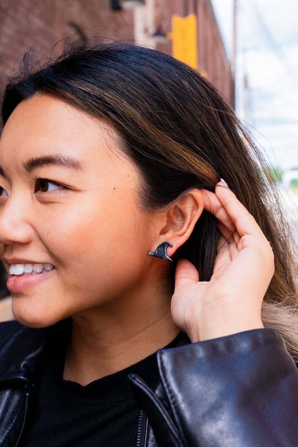 Black Witch Hat Studs
