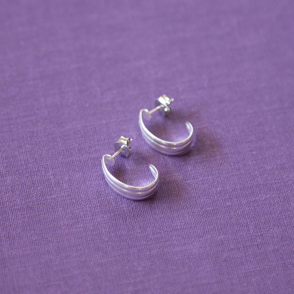 Vintage Silver Hoops
