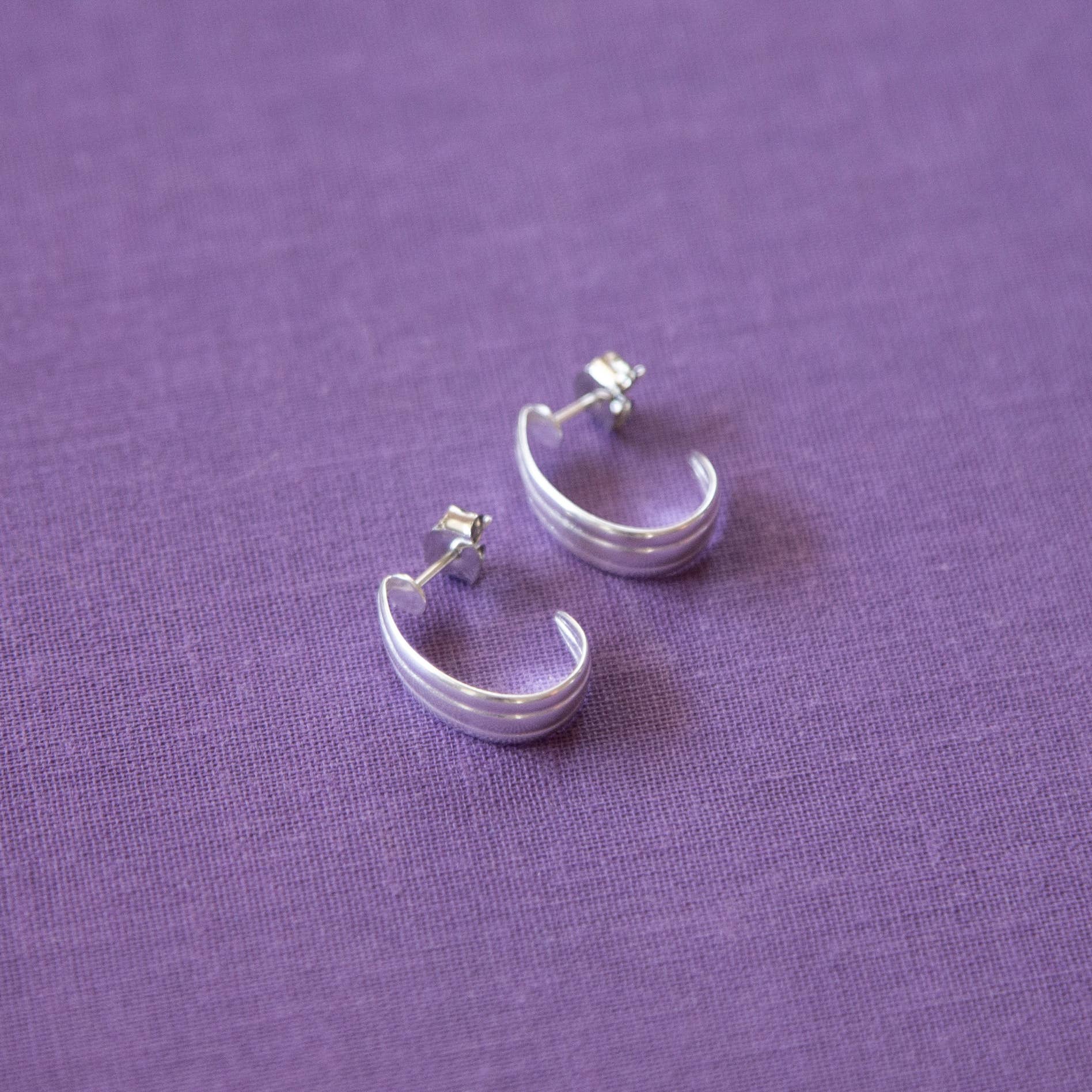 Vintage Silver Hoops
