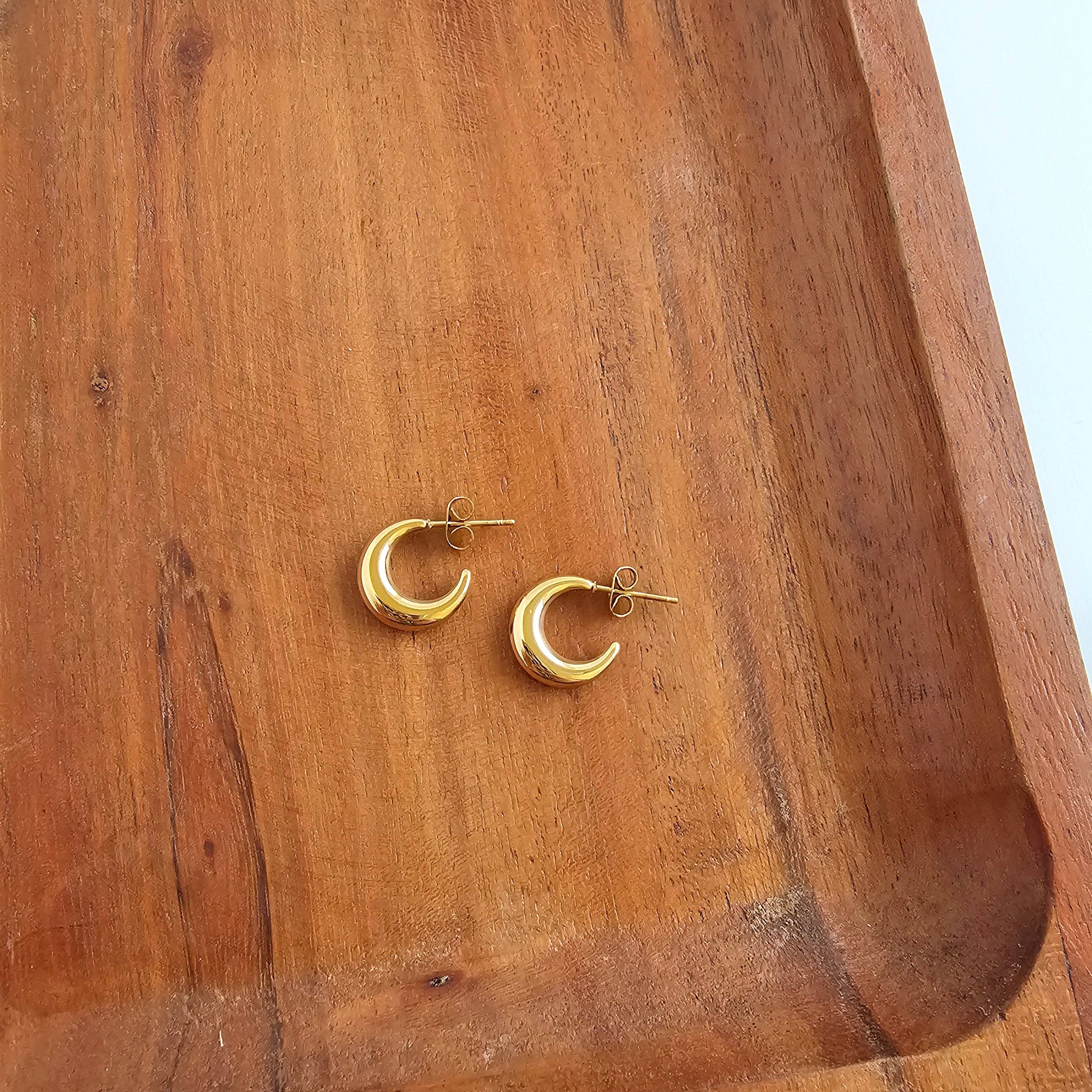 Mini Gold Luxe Selena Hoops