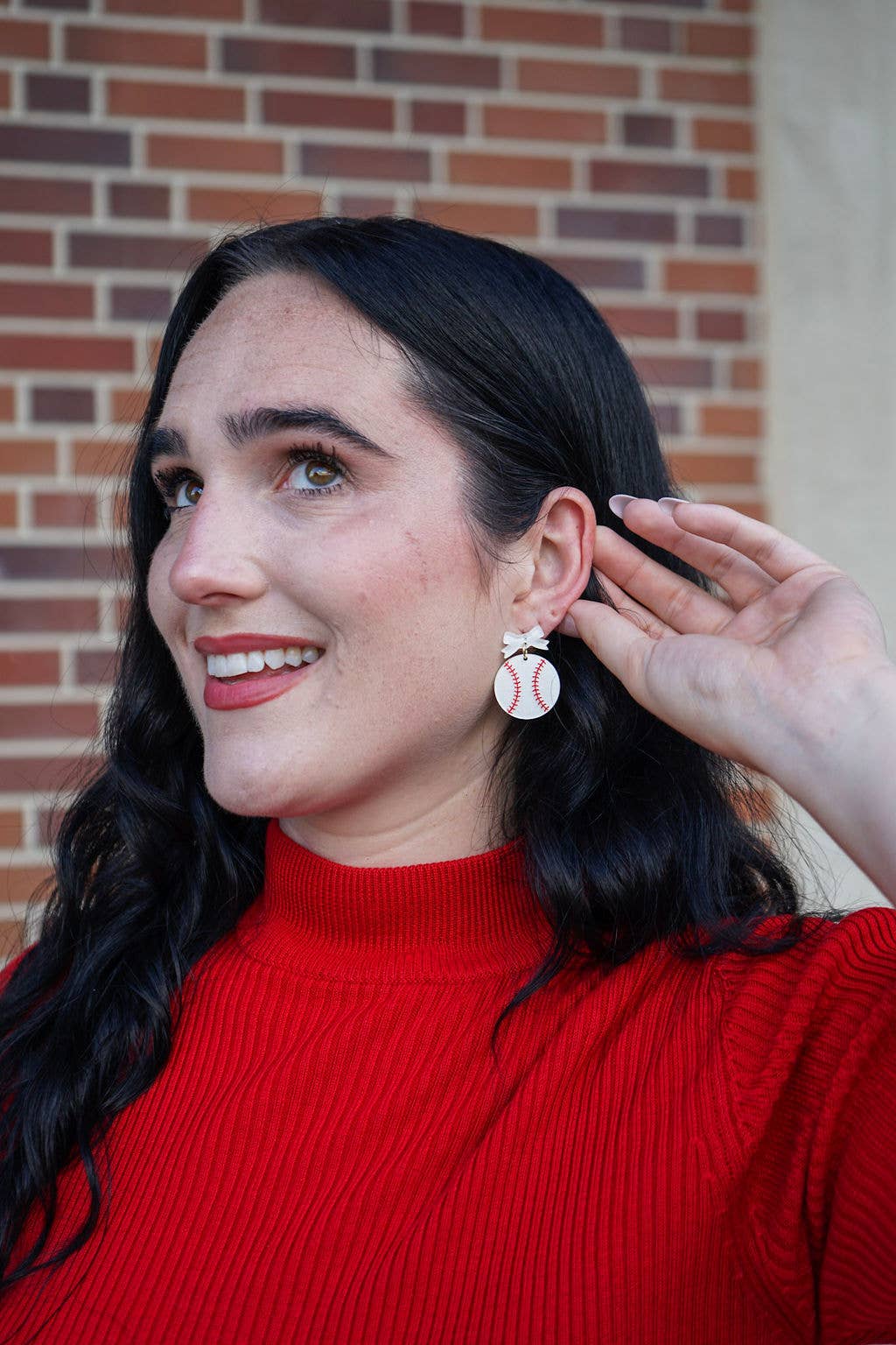 Bow Baseball Earrings // Jewelry, Earrings, Game Day