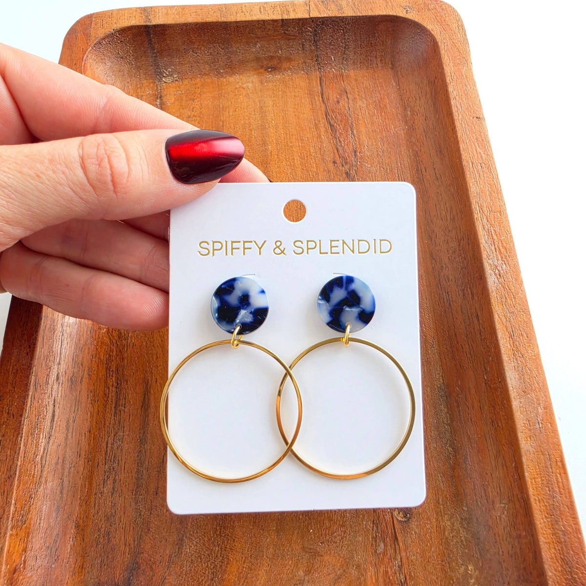 Amelia Earrings - Midnight Marble // Fall, Jewelry, Dangle