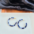 Camy Hoops - Midnight Marble // Fall, Earrings, Jewelry