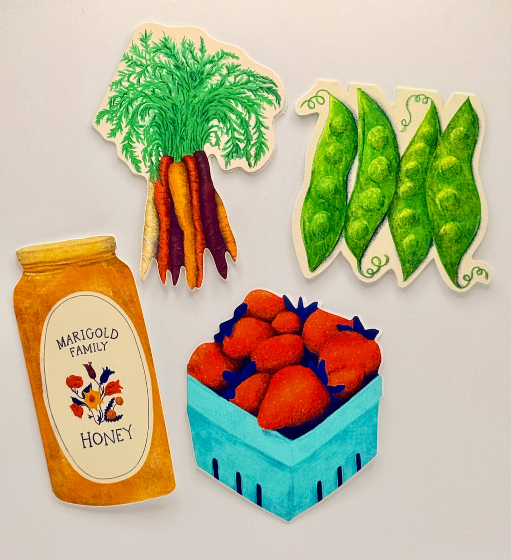Carrot Bunch Die-Cut Greeting Card