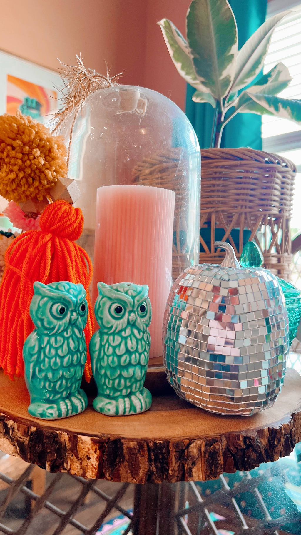 Silver Disco Pumpkins - tall